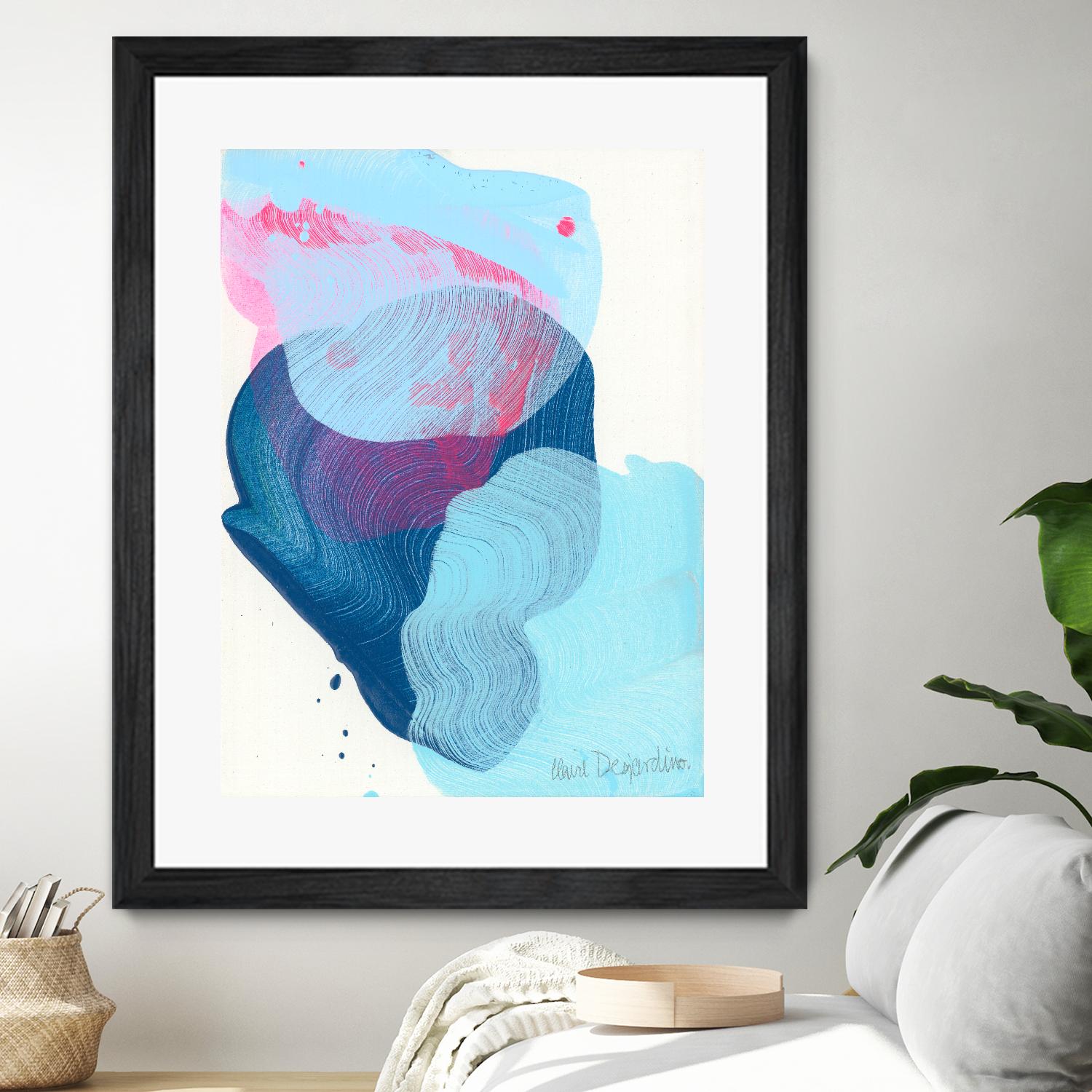 Along the shore 02 by Claire Desjardins on GIANT ART - pink abstract canadian
