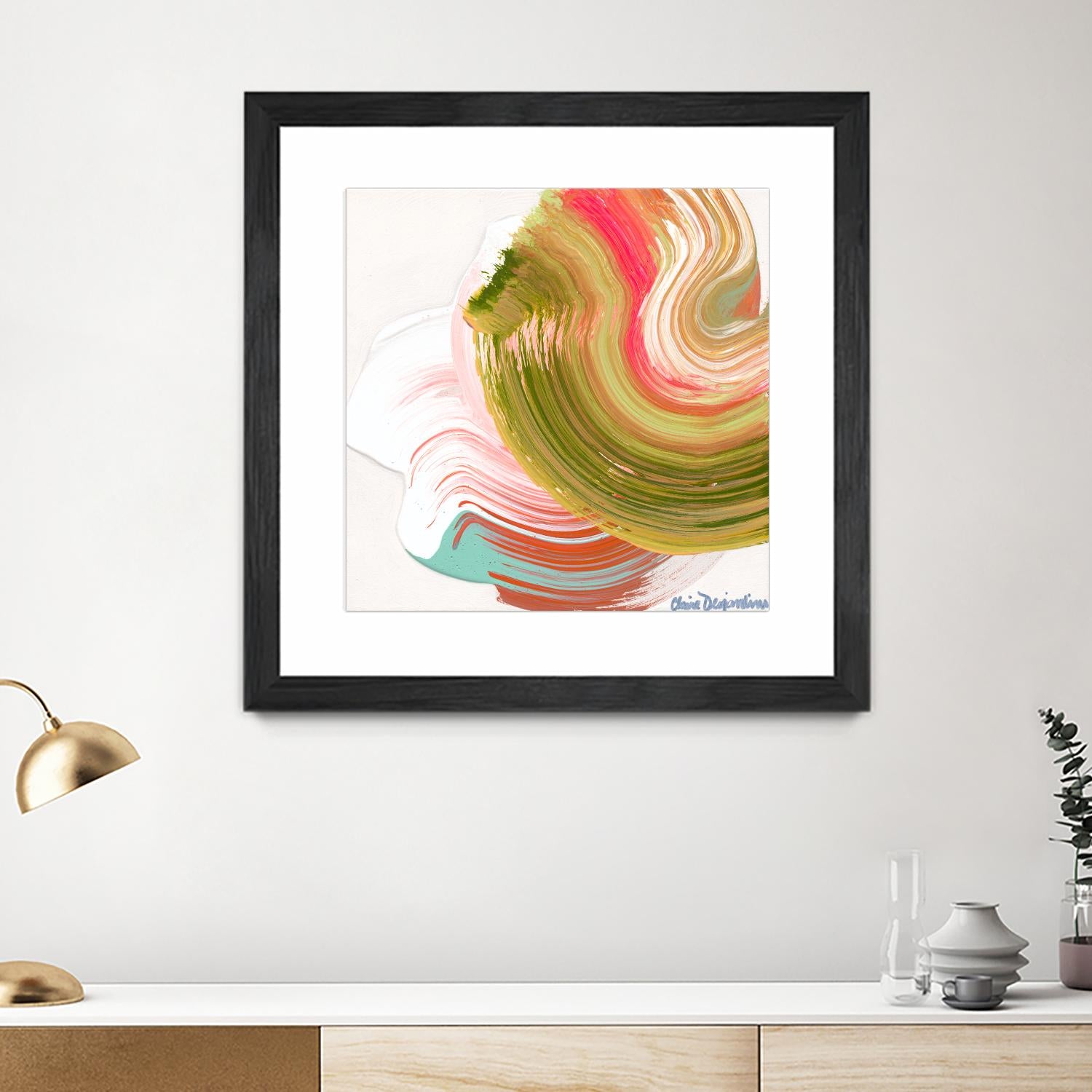 Night on the town by Claire Desjardins on GIANT ART - orange abstract