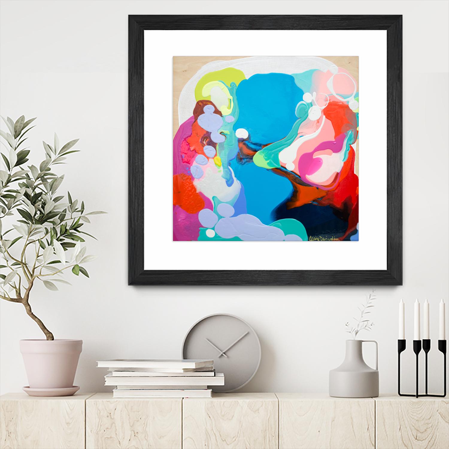 Traveling back in Time by Claire Desjardins on GIANT ART - blue abstract