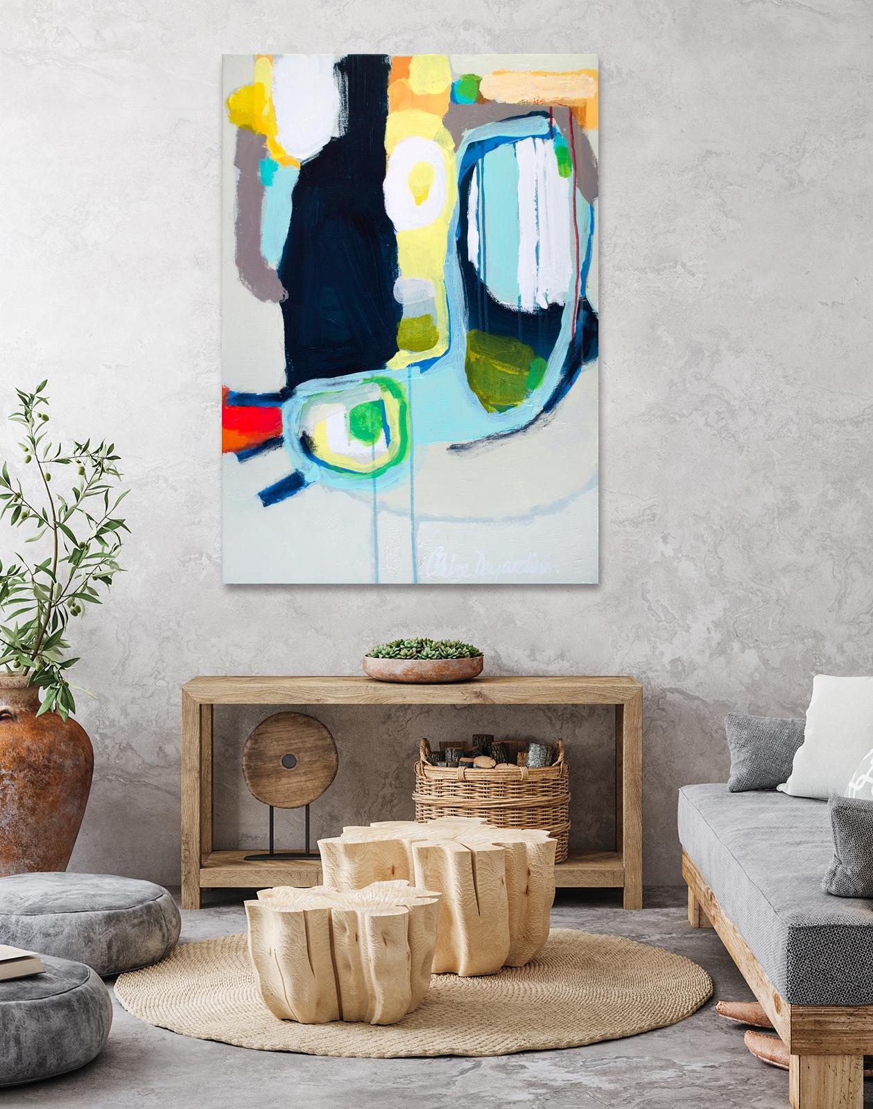 Old Tricks by Claire Desjardins on GIANT ART - yellow abstract