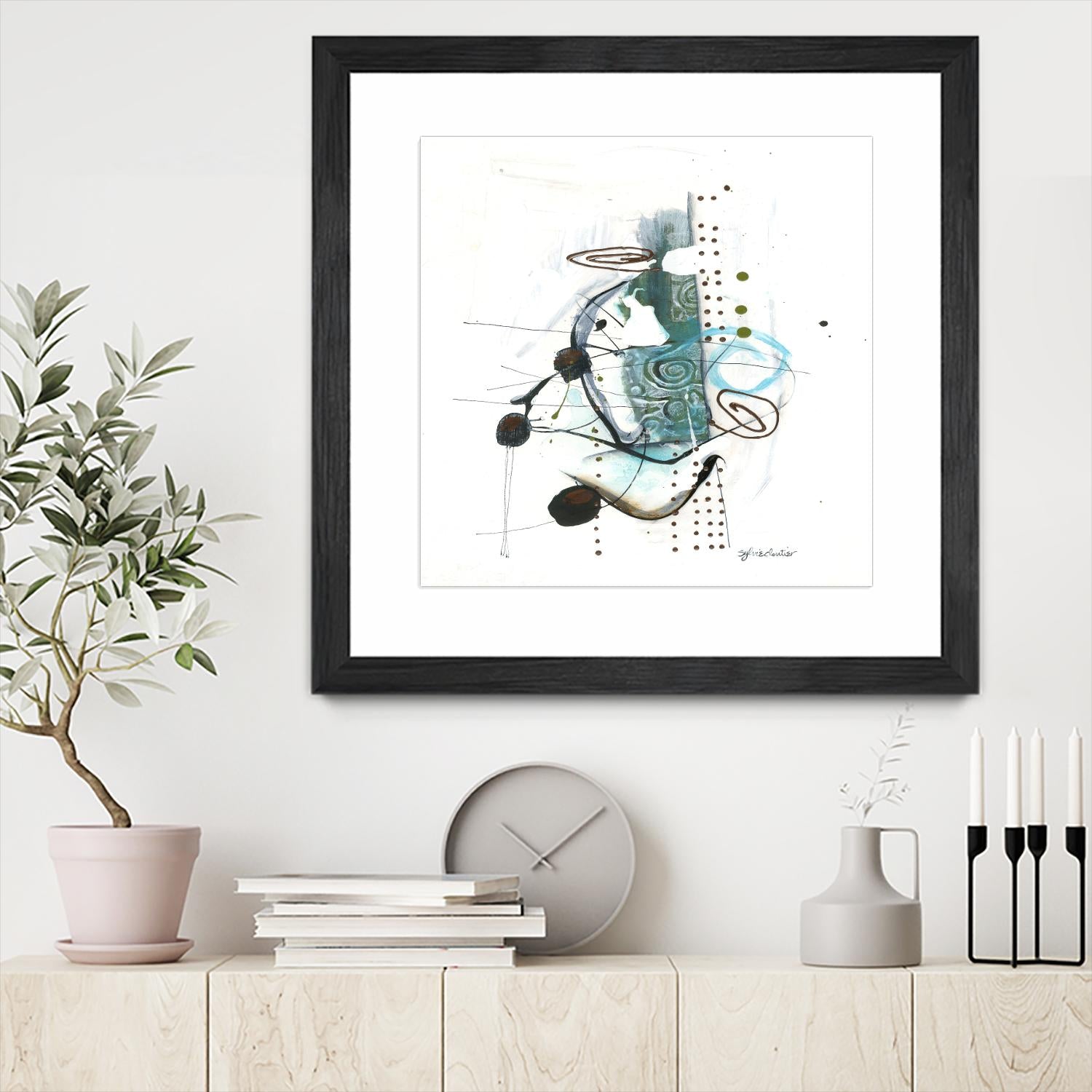 Remplir le paysage I by Sylvie Cloutier on GIANT ART - blue abstract