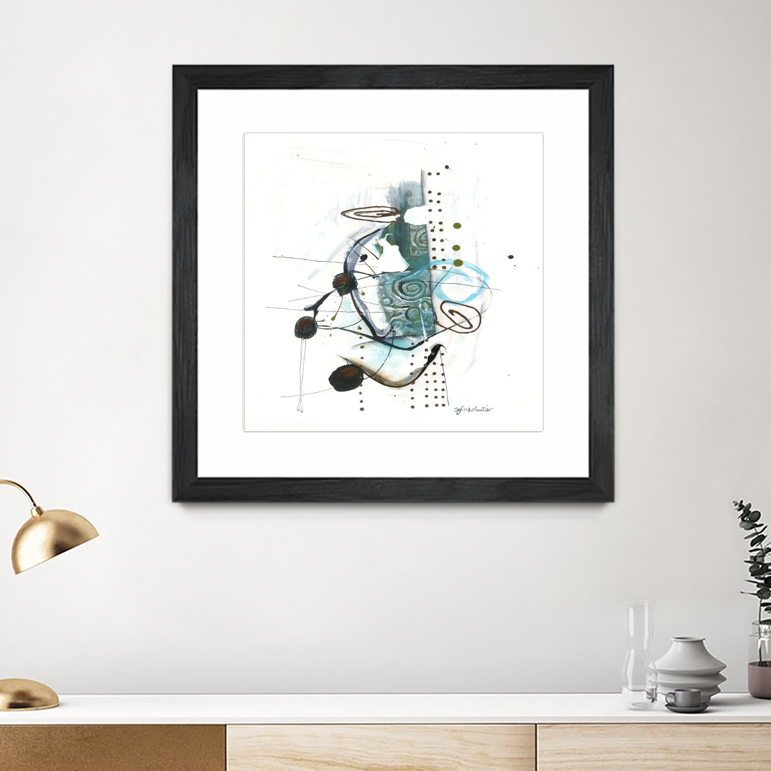 Remplir le paysage I by Sylvie Cloutier on GIANT ART - blue abstract