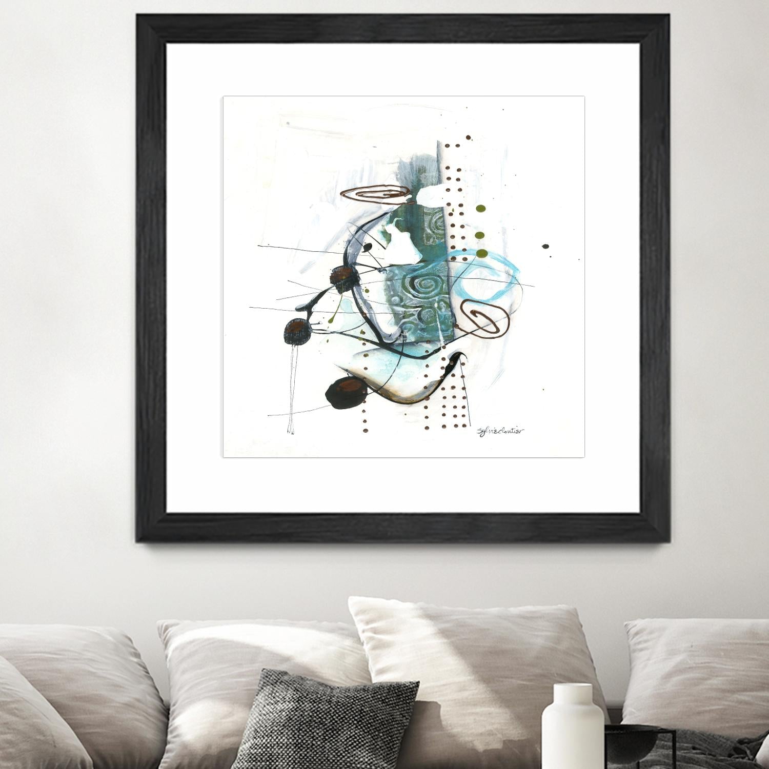 Remplir le paysage I by Sylvie Cloutier on GIANT ART - blue abstract