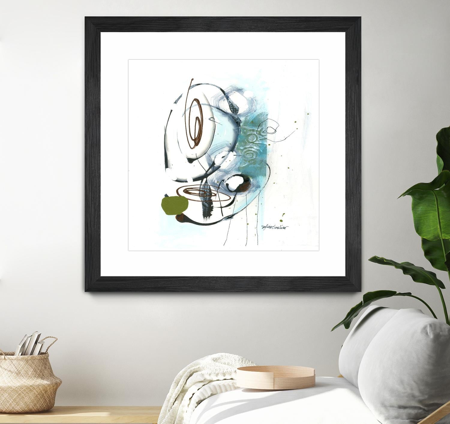 Remplir le paysage III by Sylvie Cloutier on GIANT ART - blue abstract