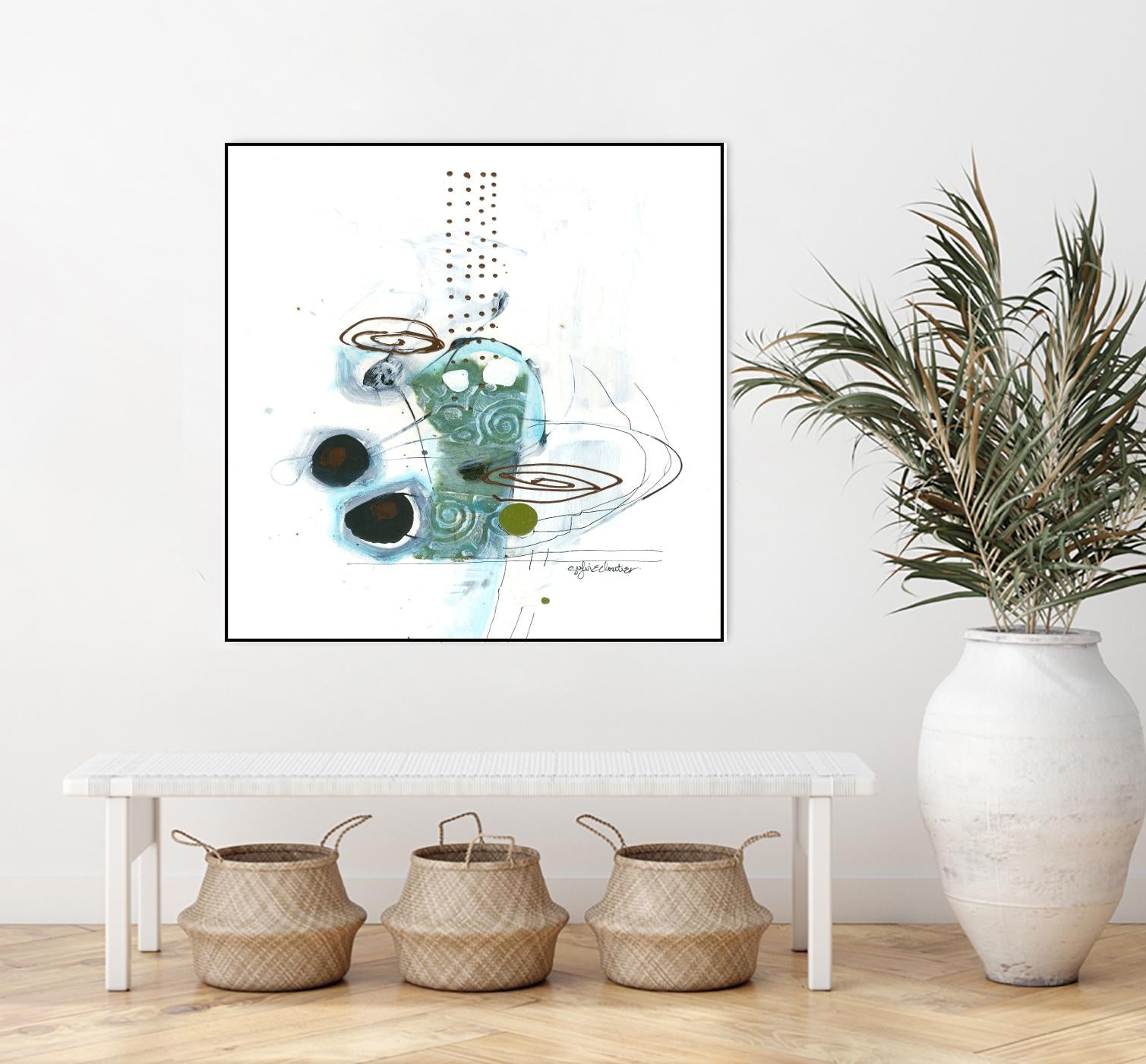 Remplir le paysage IV by Sylvie Cloutier on GIANT ART - blue abstract