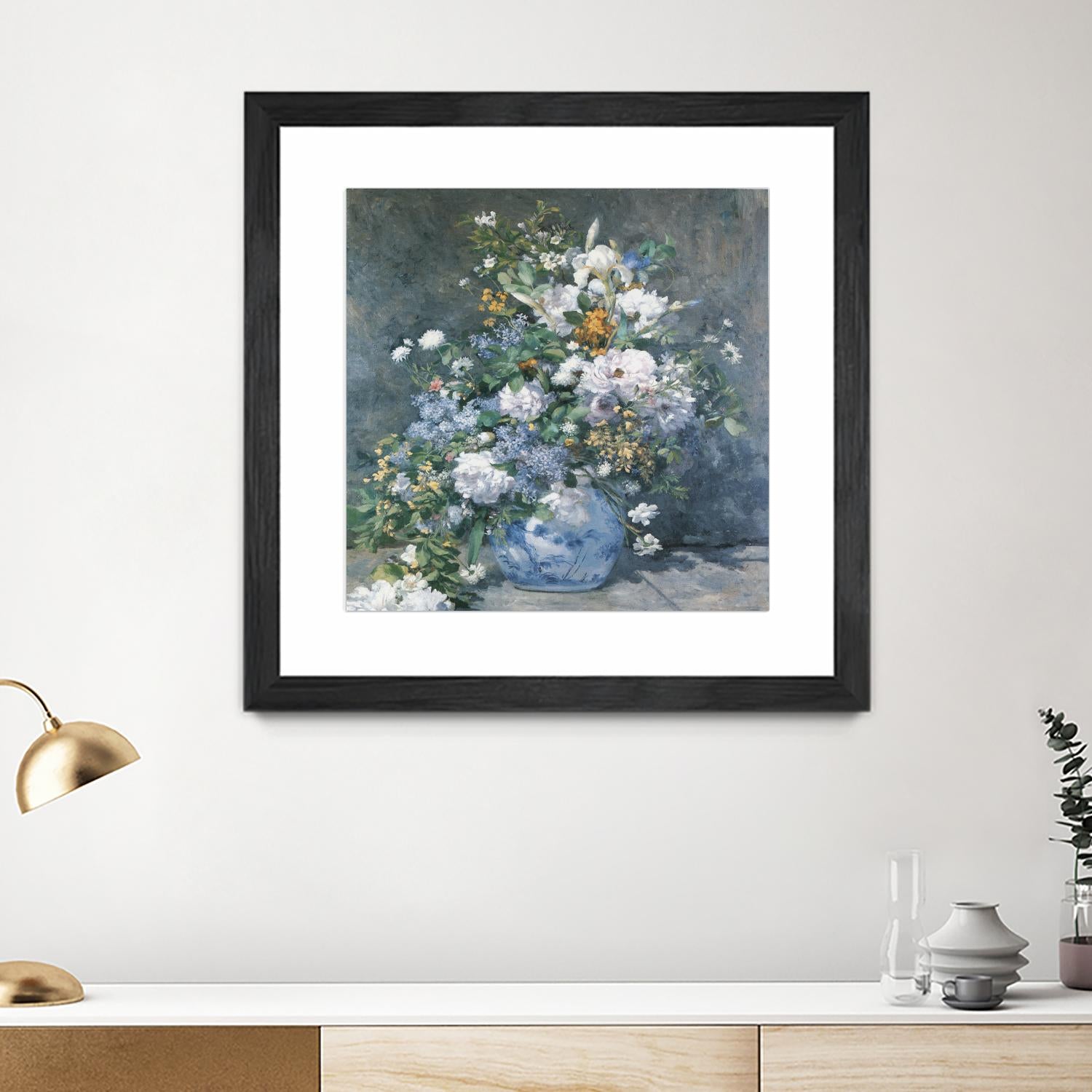 Bouquet Printanier by Auguste Renoir on GIANT ART - blue flowers floral