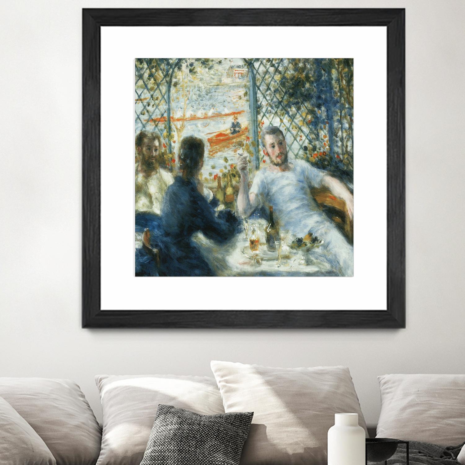 Le déjeuner au bord de la rivière by Auguste Renoir on GIANT ART - blue figurative homme et femme