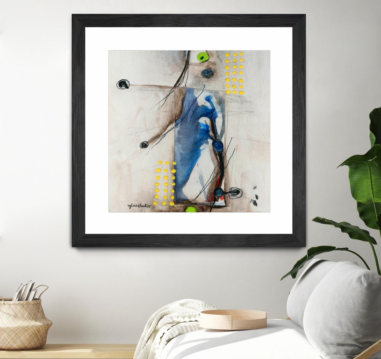 Suspecté  (Détail 2) by Sylvie Cloutier on GIANT ART - blue abstract