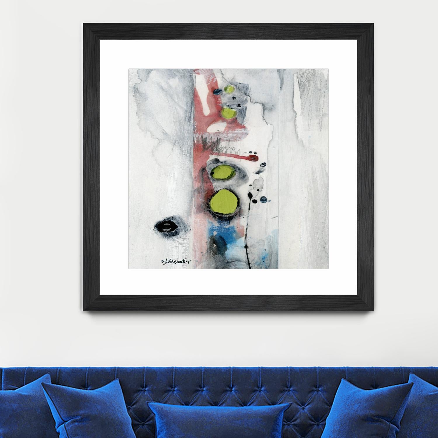 Encré (Détail 1) by Sylvie Cloutier on GIANT ART - blue abstract