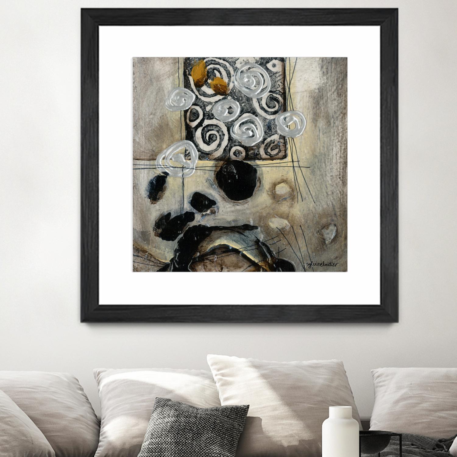 Signe de terre 3 (Détail 2) by Sylvie Cloutier on GIANT ART - grey abstract