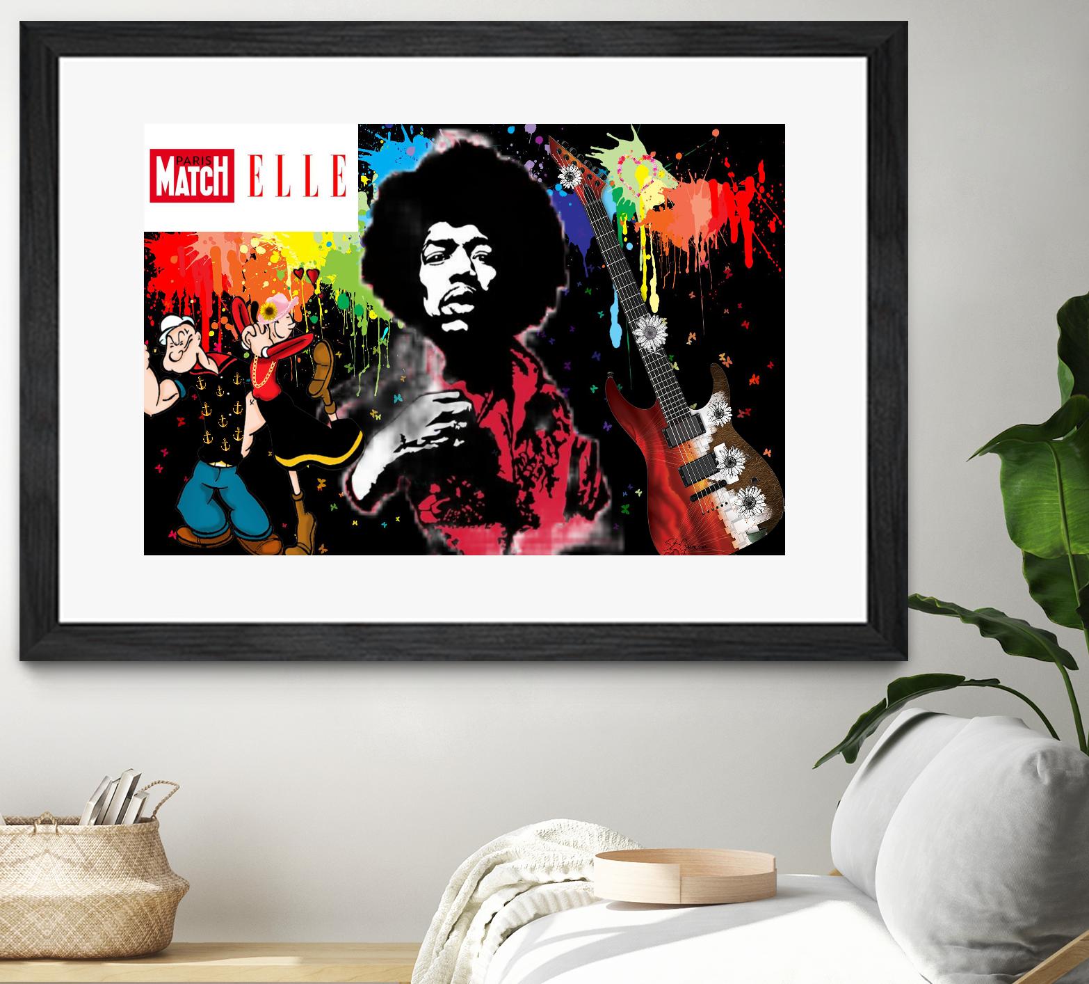 Peace and Love by Carole St-Germain on GIANT ART - red digital pari match