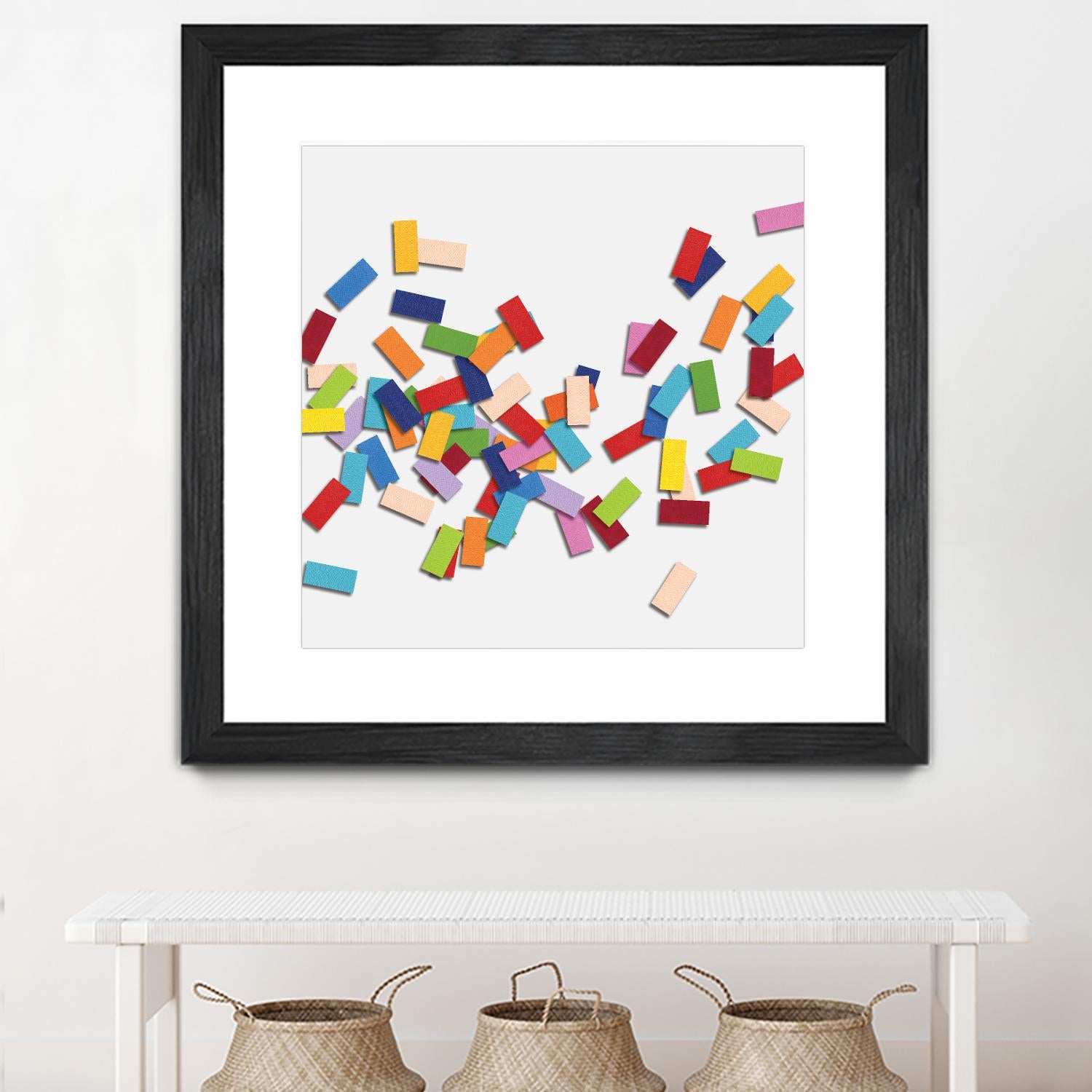 CONFETTI C -blanc by Celine Cimon on GIANT ART - white abstract canadian artist