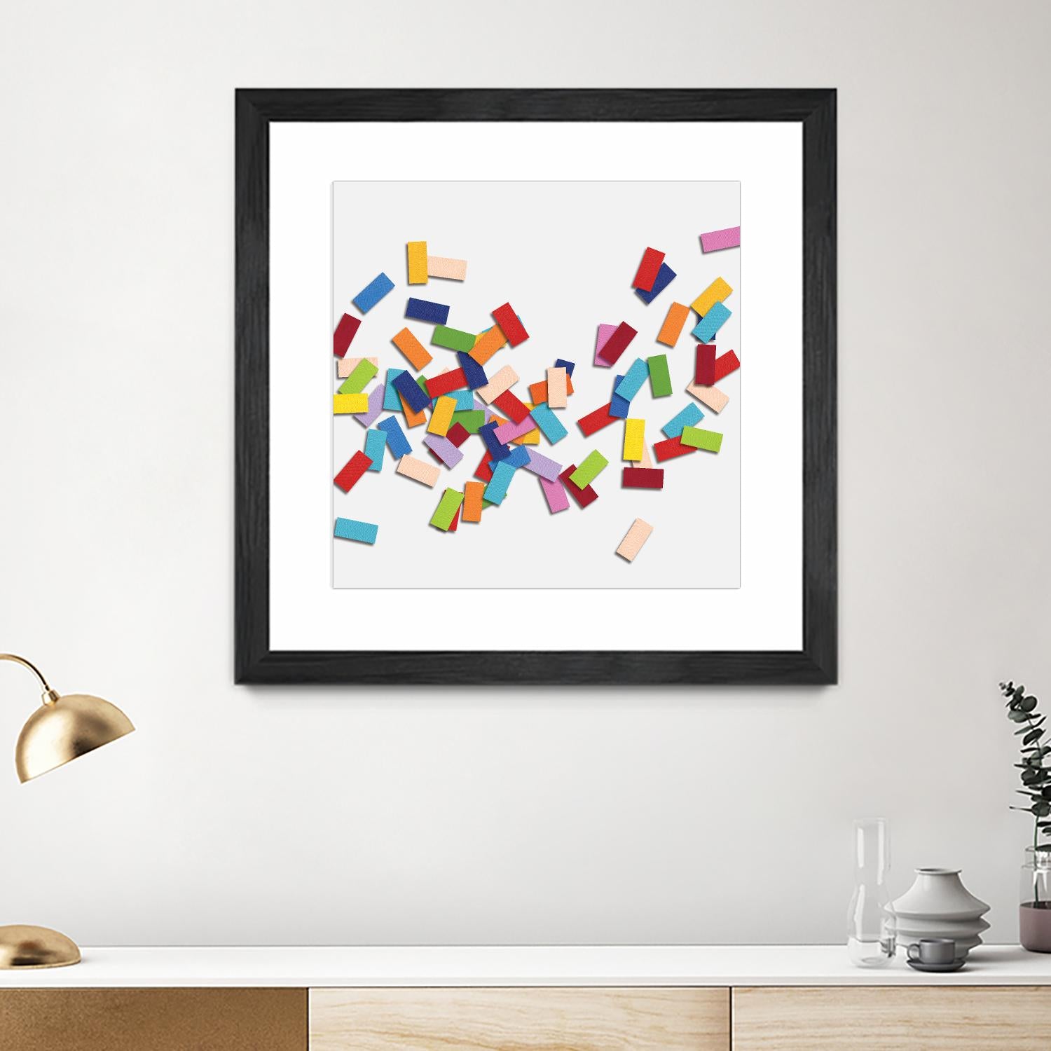 CONFETTI C -blanc by Celine Cimon on GIANT ART - white abstract canadian artist