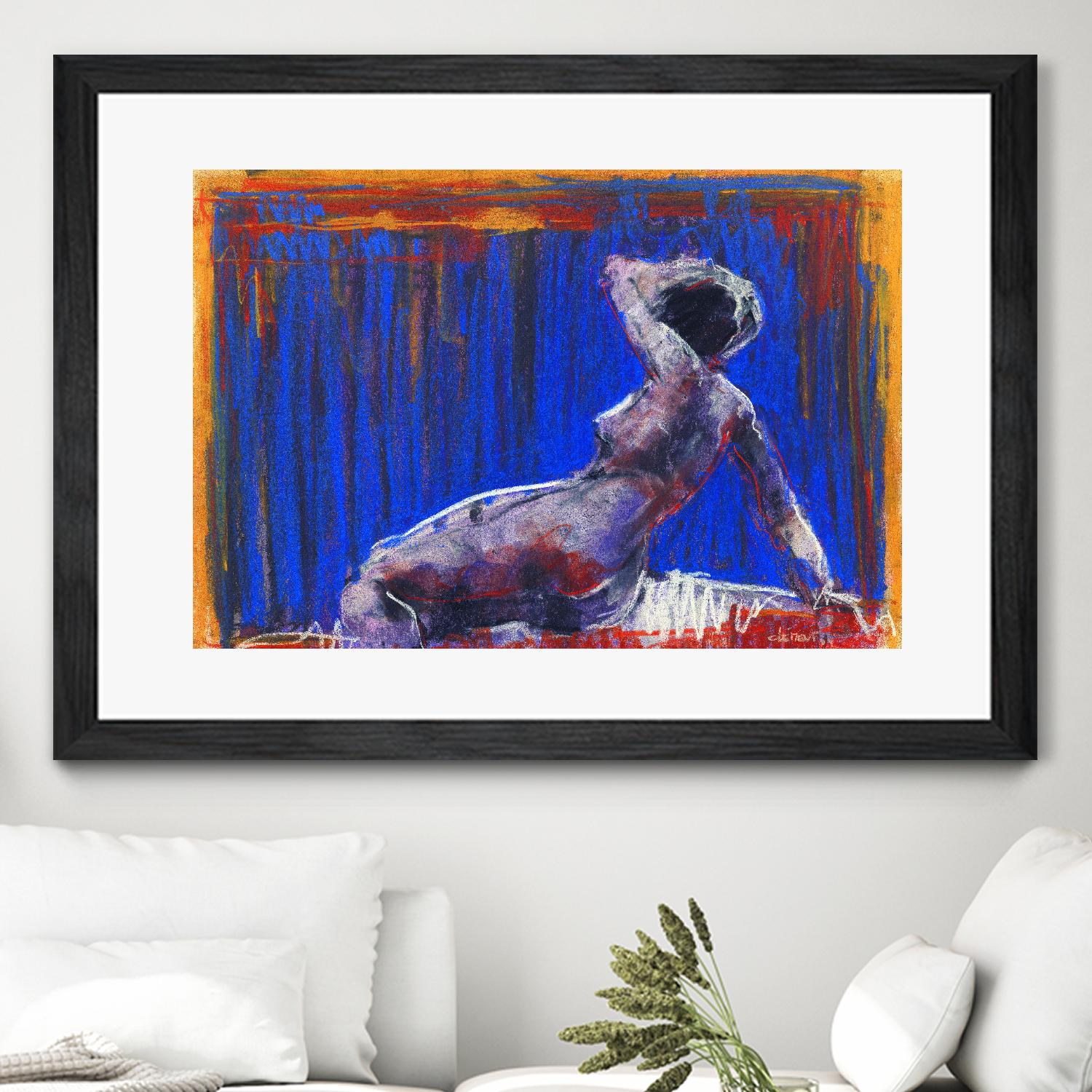 Resti by Jacques Clement on GIANT ART - blue nude