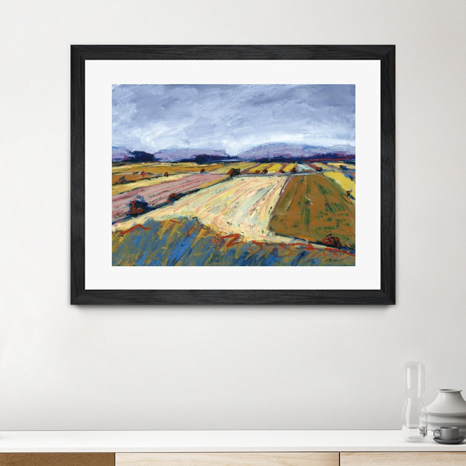Pastel Field II by Jacques Clement on GIANT ART - blue landscape