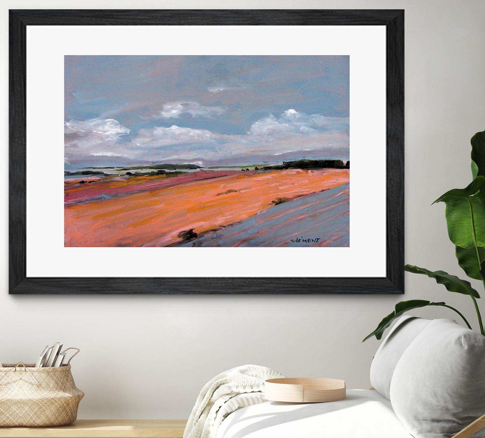 Pastel Landscape VIII by Jacques Clement on GIANT ART - green landscape