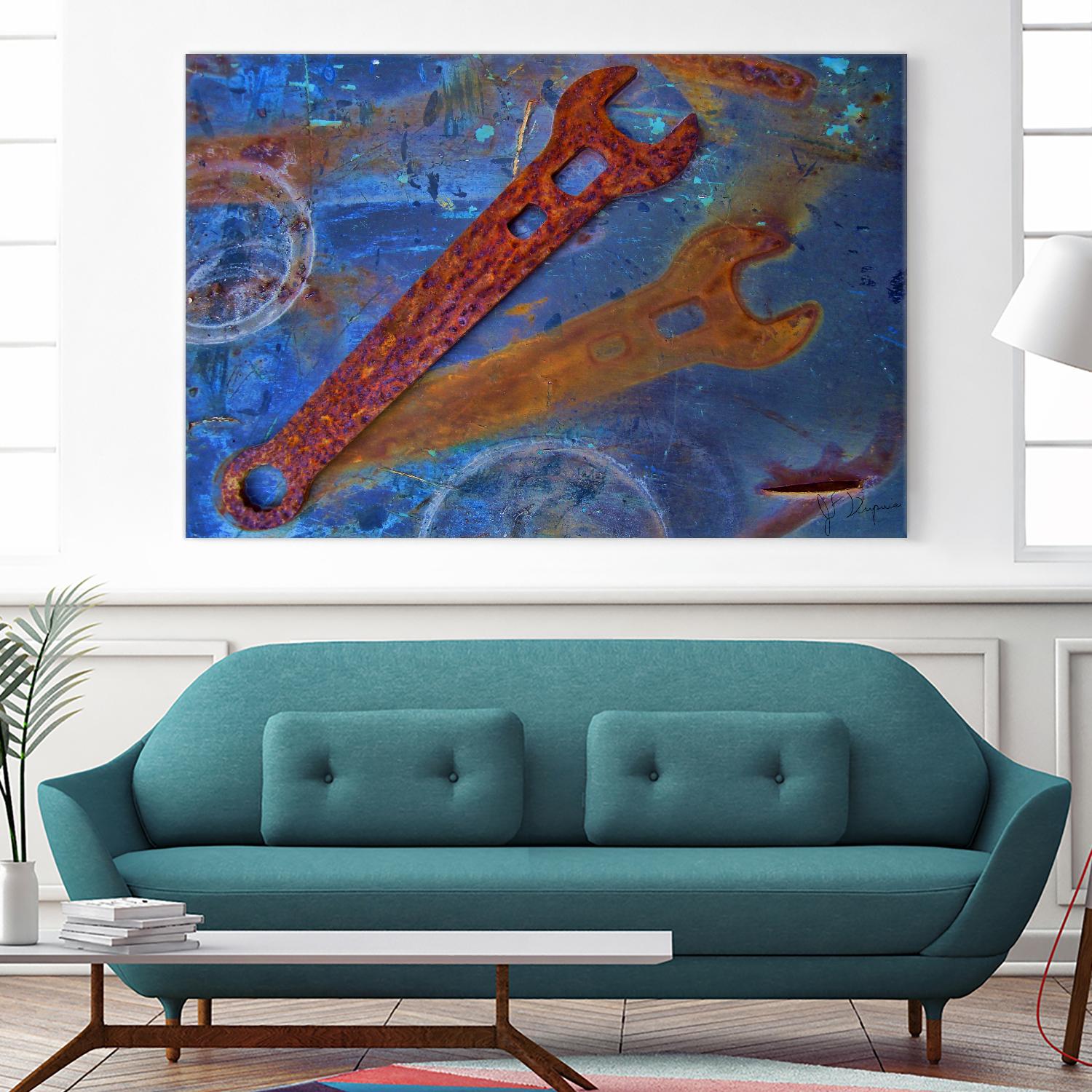Rusty Tools II by Jean-François Dupuis on GIANT ART - blue photo art