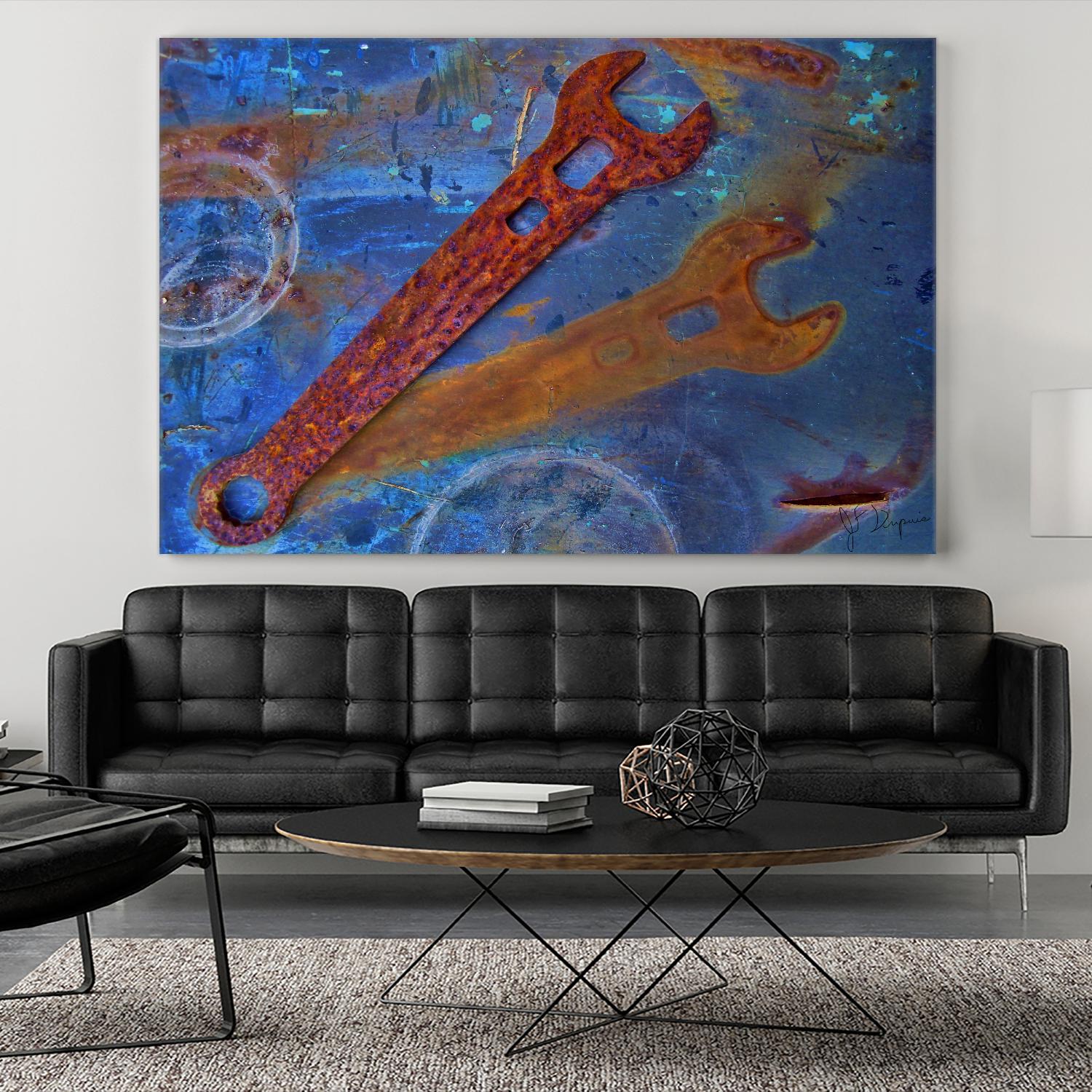 Rusty Tools II by Jean-François Dupuis on GIANT ART - blue photo art