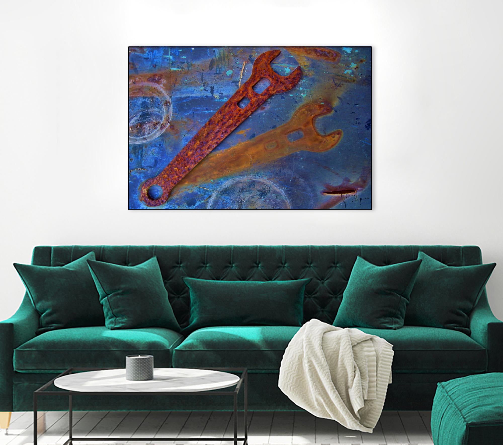 Rusty Tools II by Jean-François Dupuis on GIANT ART - blue photo art
