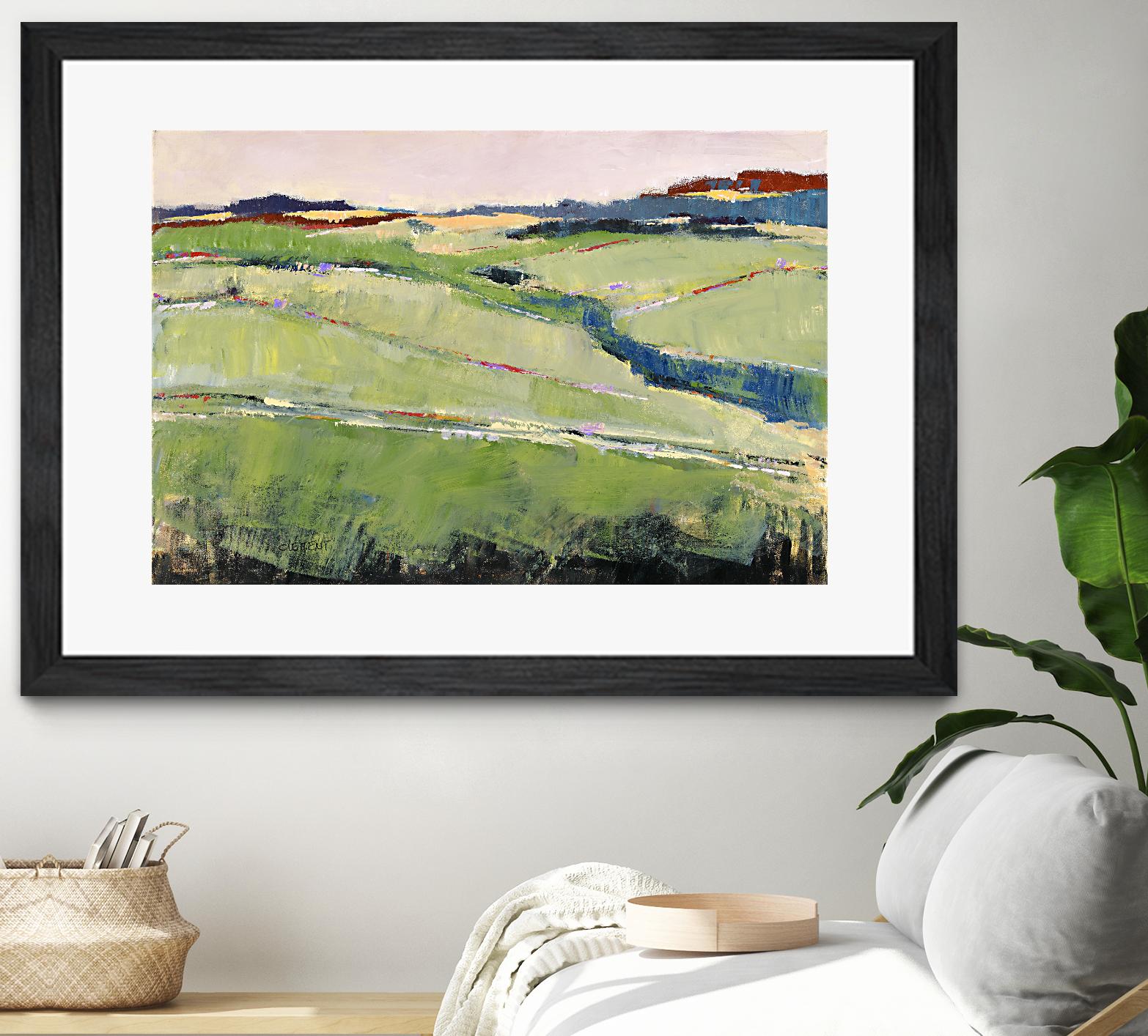 Colorful Landscape II by Jacques Clement on GIANT ART - pink landscape champs