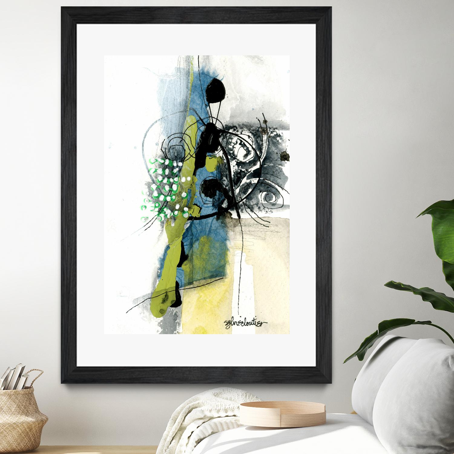 Zone Bleue by Sylvie Cloutier on GIANT ART - green abstract
