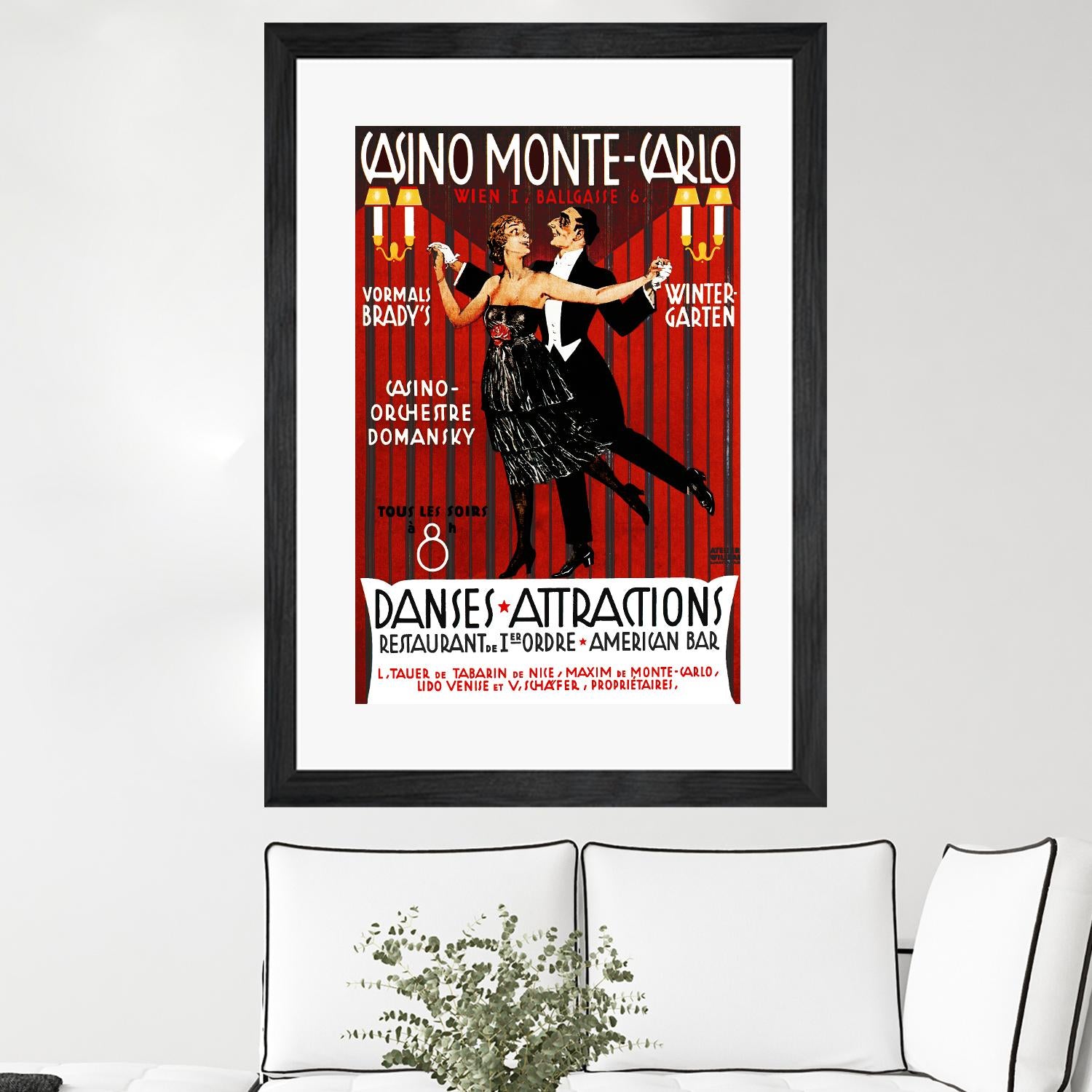Casino Monte-Carlo by Archive on GIANT ART - red vintage homme et femme
