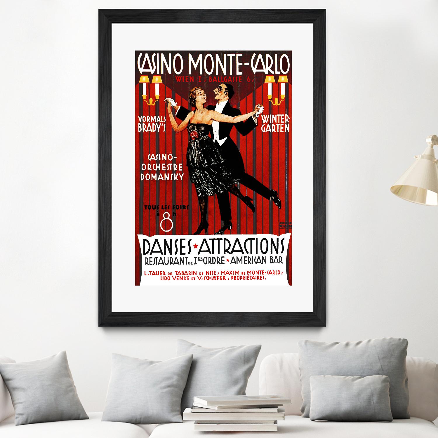 Casino Monte-Carlo by Archive on GIANT ART - red vintage homme et femme