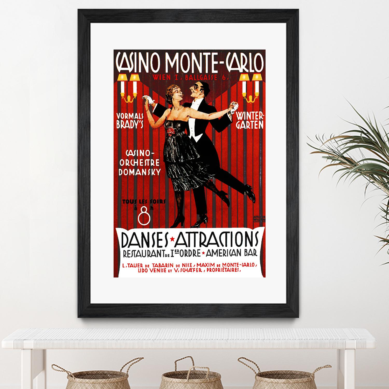 Casino Monte-Carlo by Archive on GIANT ART - red vintage homme et femme