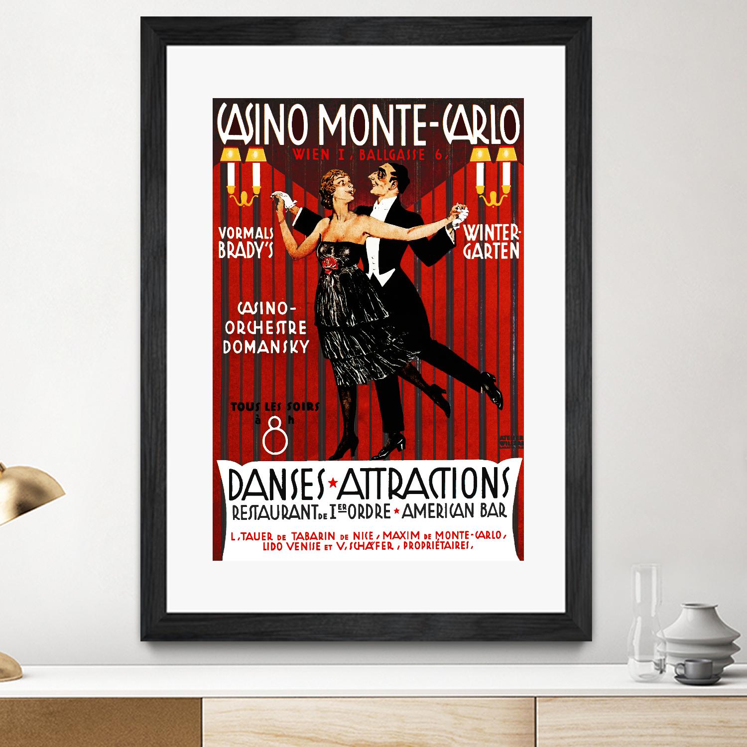 Casino Monte-Carlo by Archive on GIANT ART - red vintage homme et femme