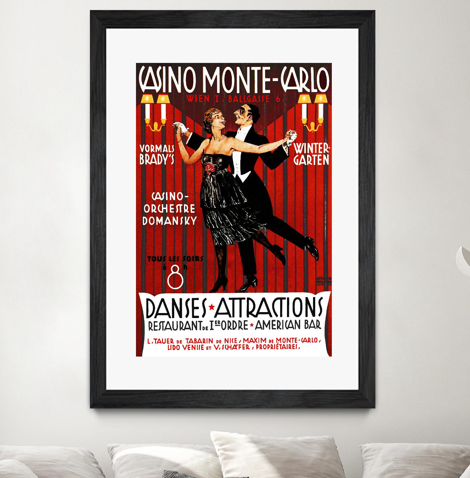 Casino Monte-Carlo by Archive on GIANT ART - red vintage homme et femme