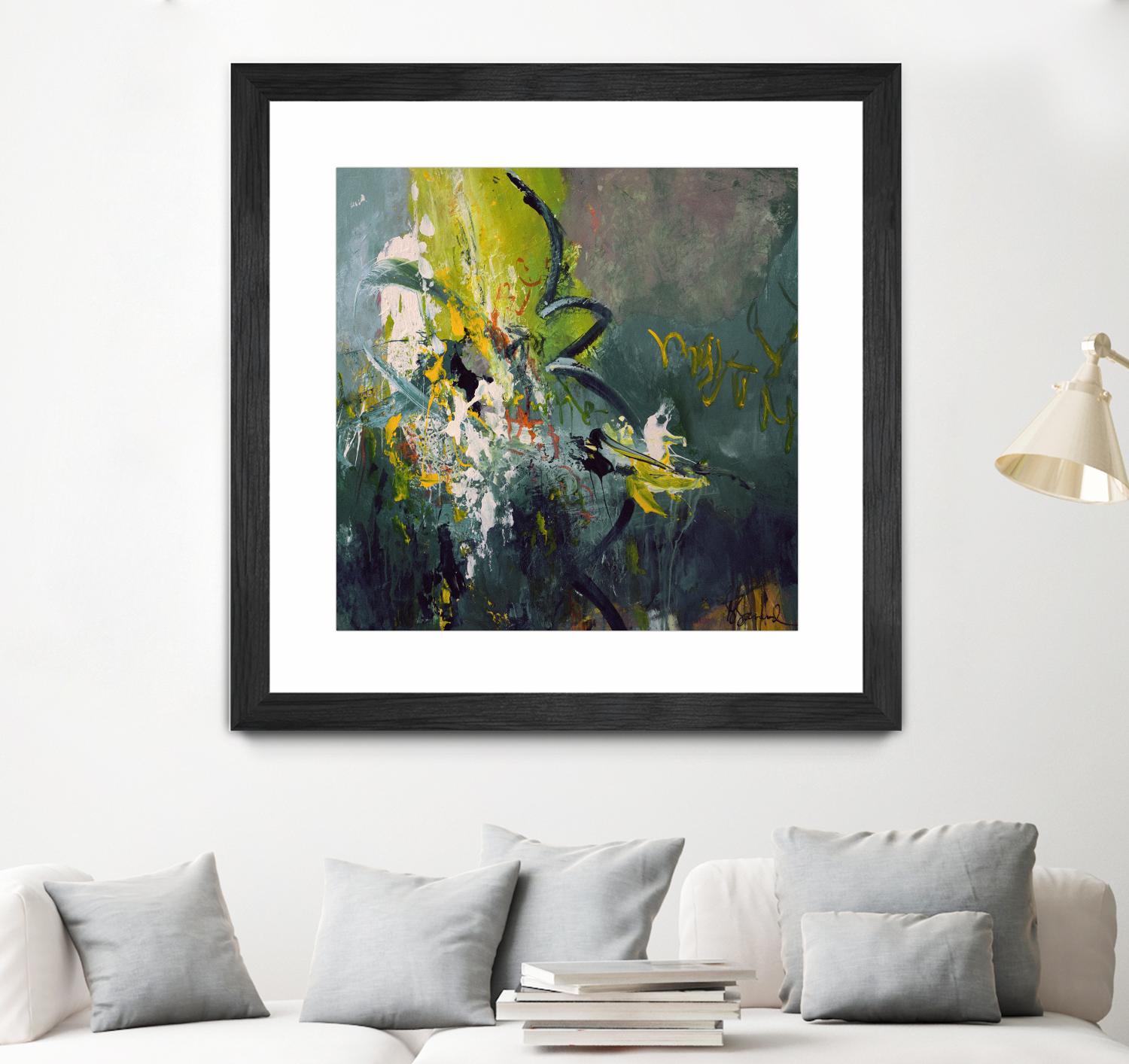 Happiness by Doris Savard on GIANT ART - green abstract