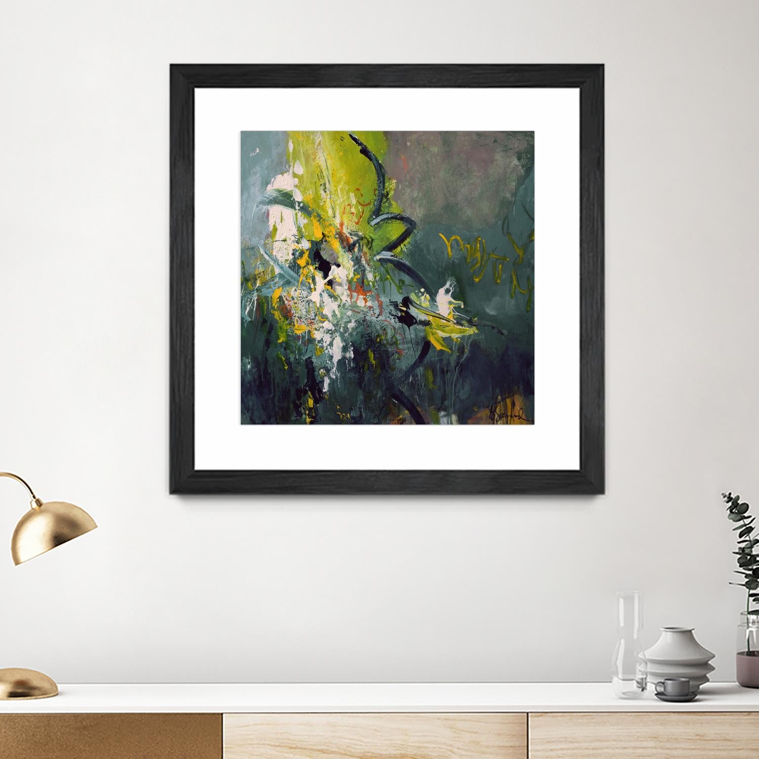 Happiness by Doris Savard on GIANT ART - green abstract