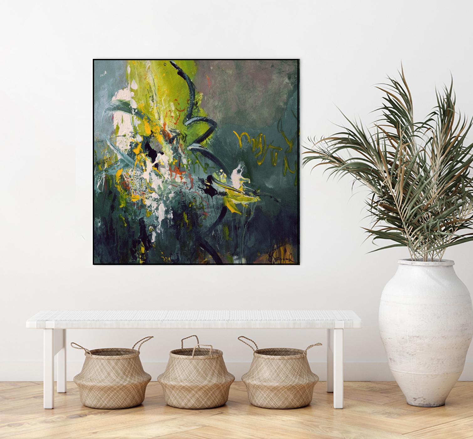 Happiness by Doris Savard on GIANT ART - green abstract