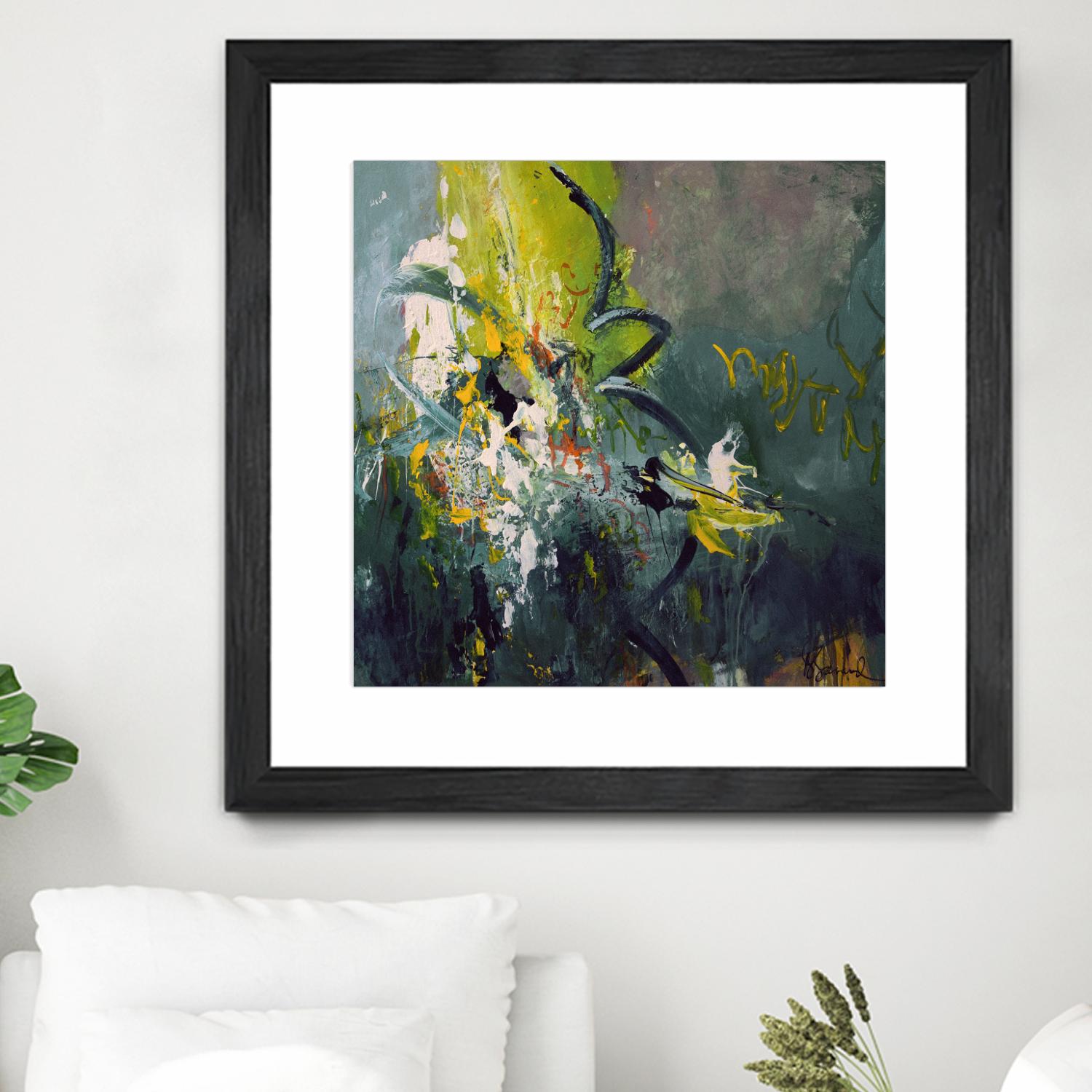 Happiness by Doris Savard on GIANT ART - green abstract