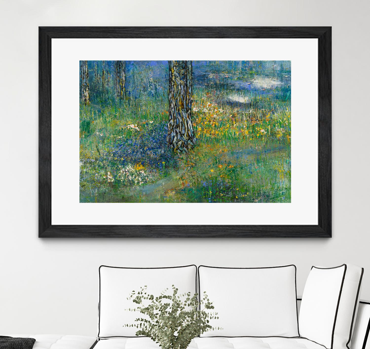 Spring Dreaming by Diane Lambin on GIANT ART - green abstract forest