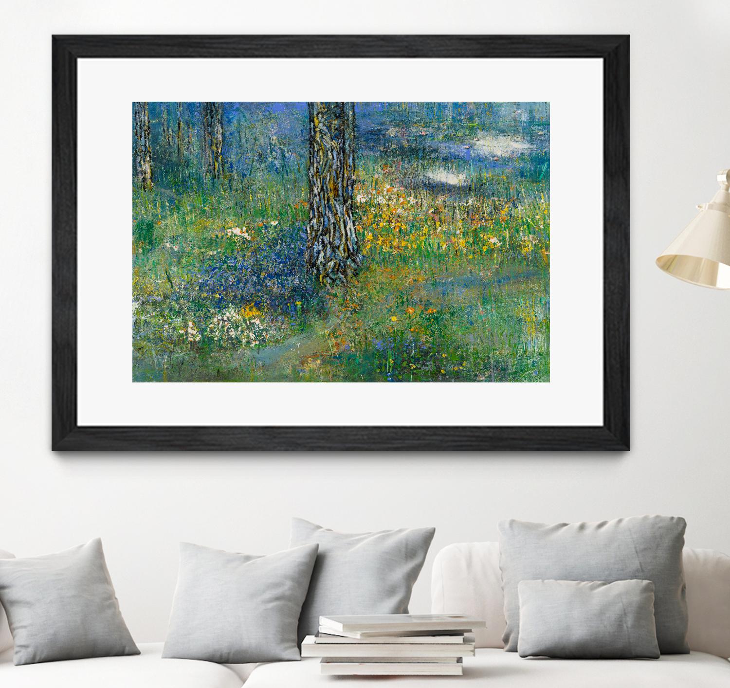 Spring Dreaming by Diane Lambin on GIANT ART - green abstract forest