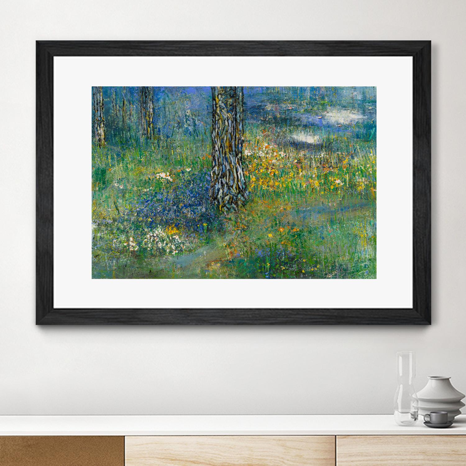 Spring Dreaming by Diane Lambin on GIANT ART - green abstract forest