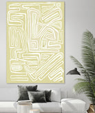 Centric - Beach - 19 by Lori Dubois on GIANT ART - beige linear pastel