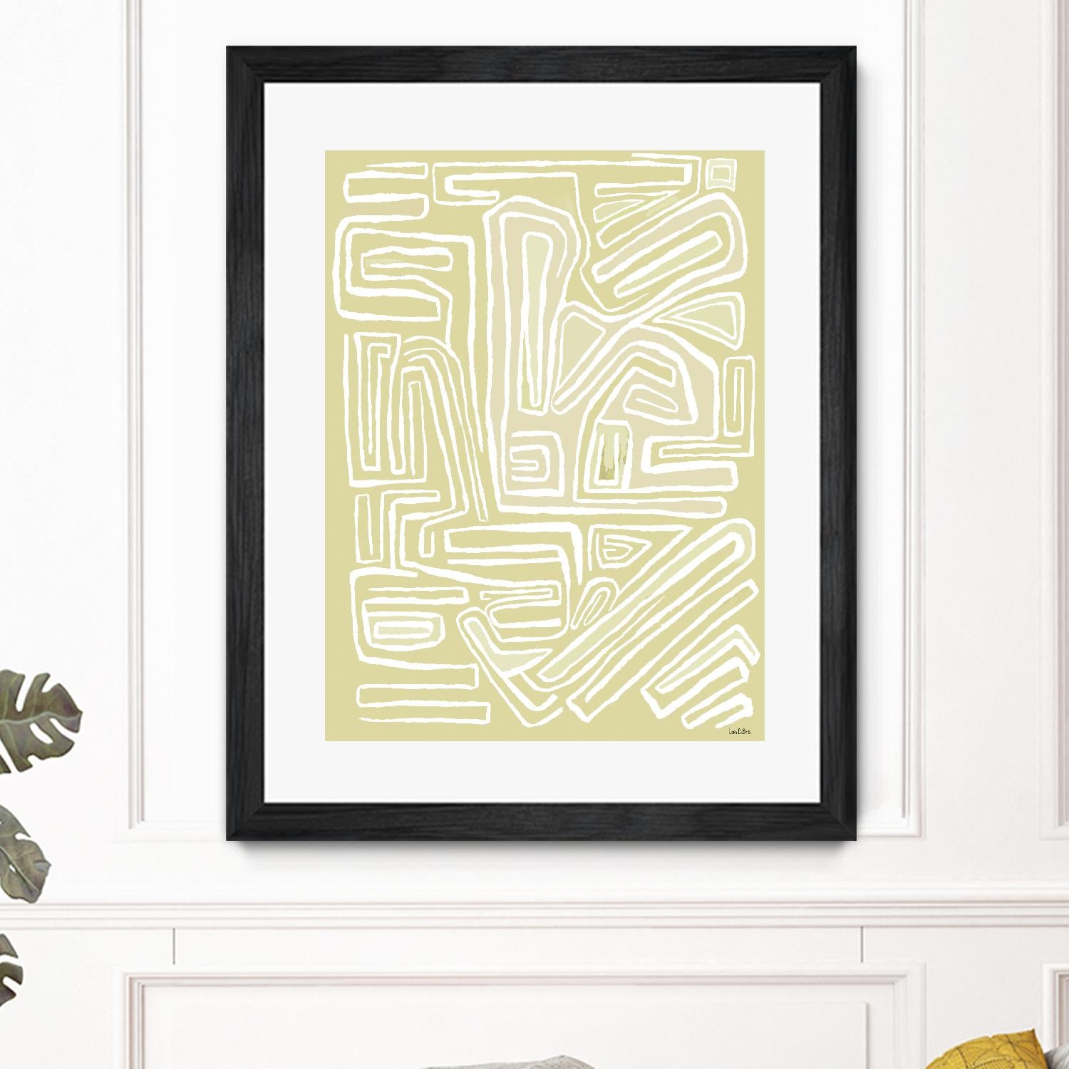 Centric - Beach - 19 by Lori Dubois on GIANT ART - beige linear pastel