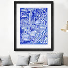 Centric - Cobalt-20 by Lori Dubois on GIANT ART - blue linear ton sur ton