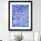 Centric - Cobalt-20 by Lori Dubois on GIANT ART - blue linear ton sur ton