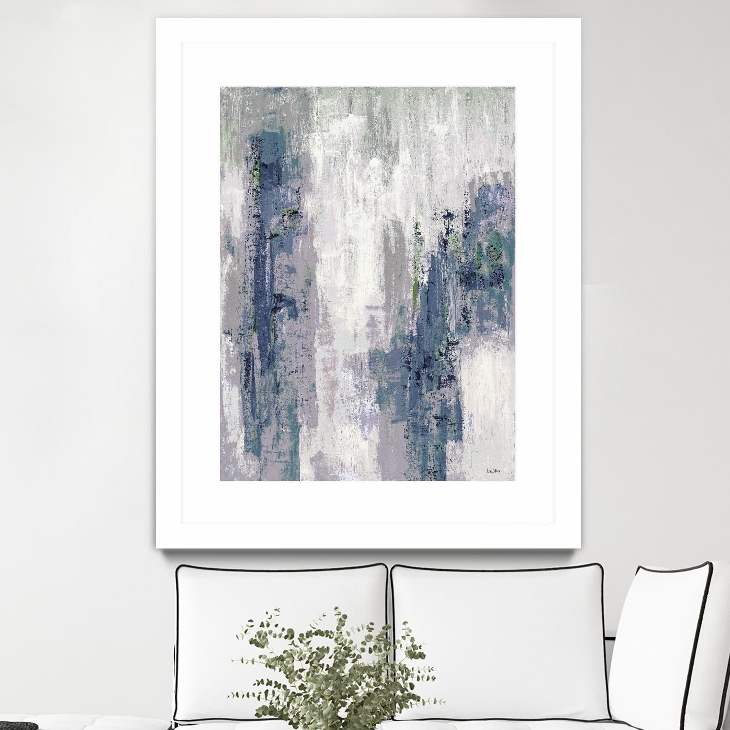 Blue Birch – Cool -3 by Lori Dubois on GIANT ART - blue abstract