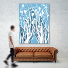 Vine and Dove - Shadow -27 by Lori Dubois on GIANT ART - blue linear grass