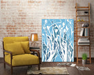 Vine and Dove - Shadow -27 by Lori Dubois on GIANT ART - blue linear grass