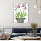 Summer Sequel – Pink -2 by Lori Dubois on GIANT ART - pink botanical plante dans un pot