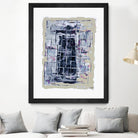 Gates – Neutral Navy - 1 by Lori Dubois on GIANT ART - black linear