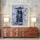 Gates – Neutral Navy - 1 by Lori Dubois on GIANT ART - black linear