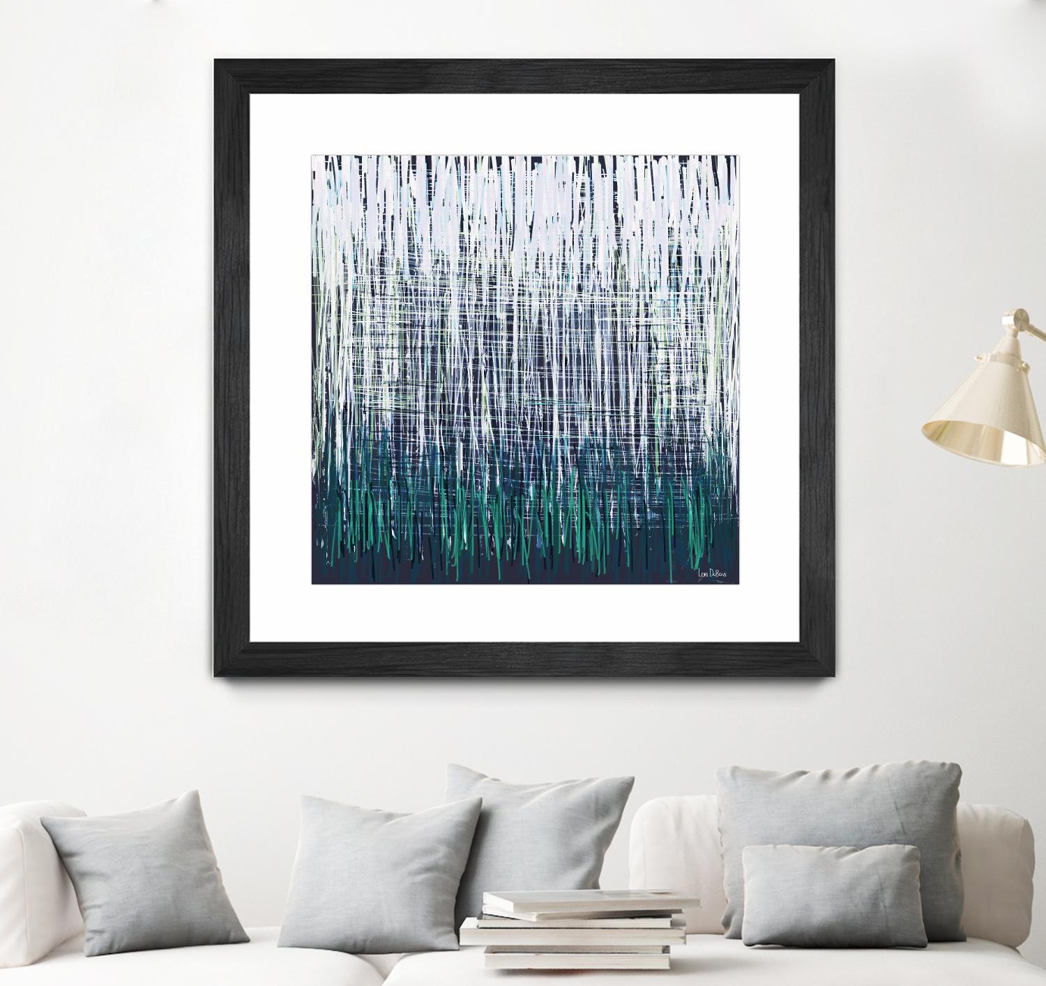 Weave - Light Teal - 4 by Lori Dubois on GIANT ART - green linear