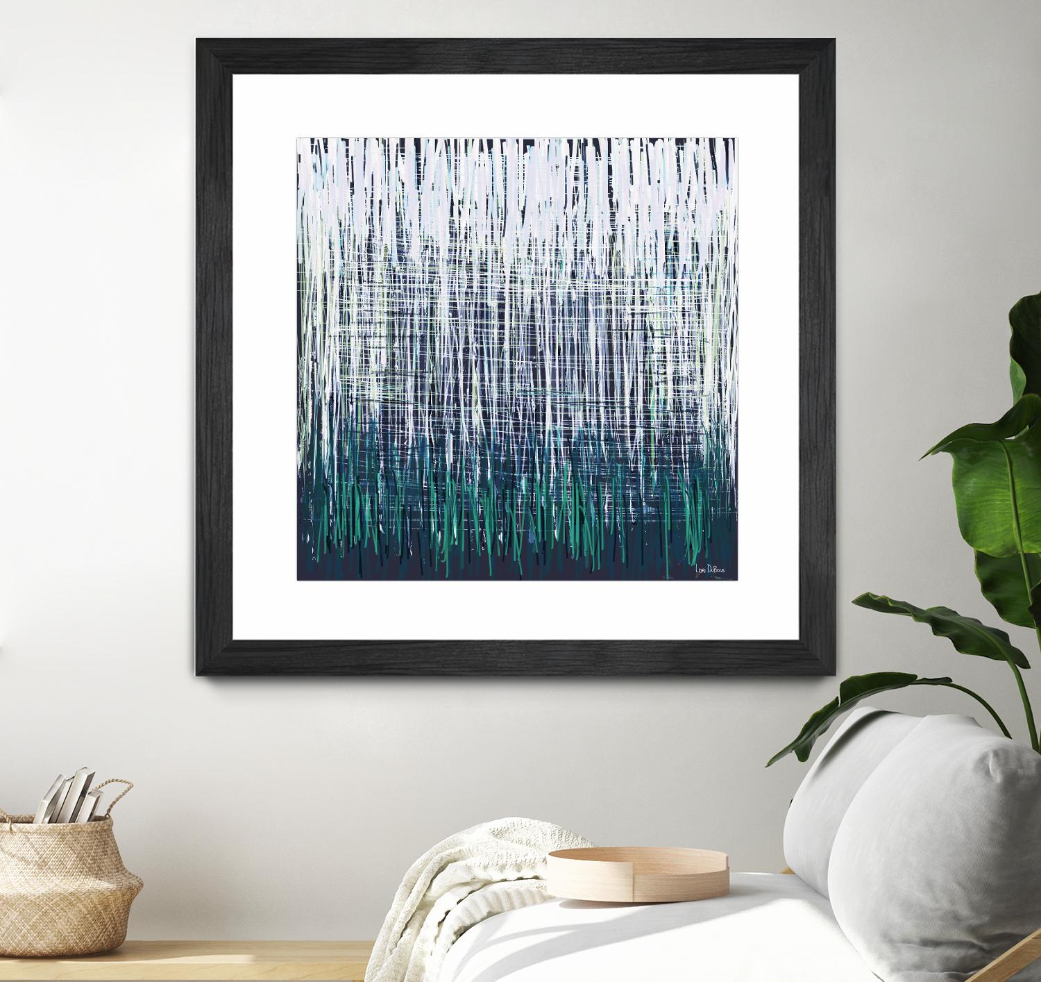 Weave - Light Teal - 4 by Lori Dubois on GIANT ART - green linear