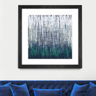 Weave - Light Teal - 4 by Lori Dubois on GIANT ART - green linear